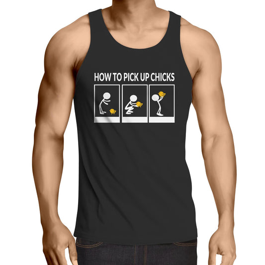 How to pick up chicks- Men's Singlet Top